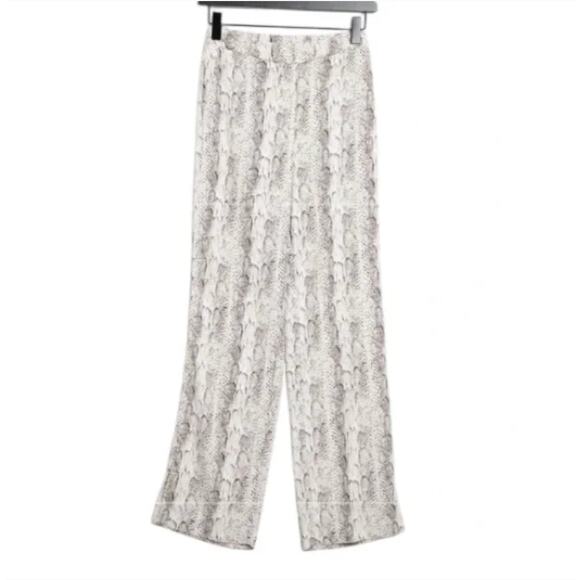 NWT MNG White Snake Animal Print Suit Pants Sz 4 - Picture 1 of 4